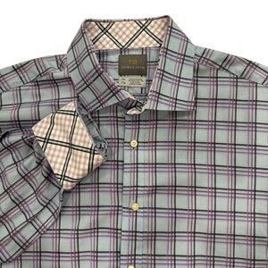 Thomas Dean XXL Plaid‎ Button Down Long Sleeve Shirt Menswear NWOT